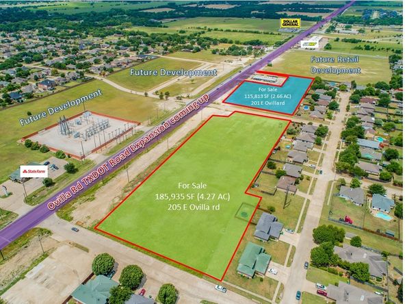 Retail Land For Sale: 205 E Ovilla Rd, Red Oak, TX 75154
